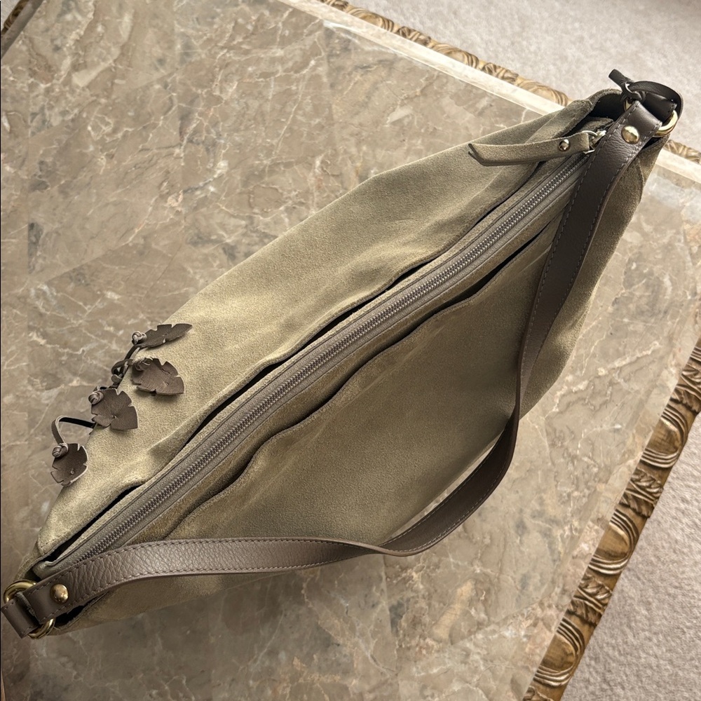 Valentino Floral Embellished suede Bag - Picture 6 of 13